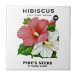 Hibiscus Vintage Seed Packet Tile
