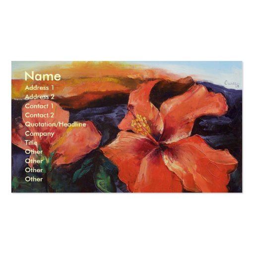 Hibiscus Volcano Business Card
