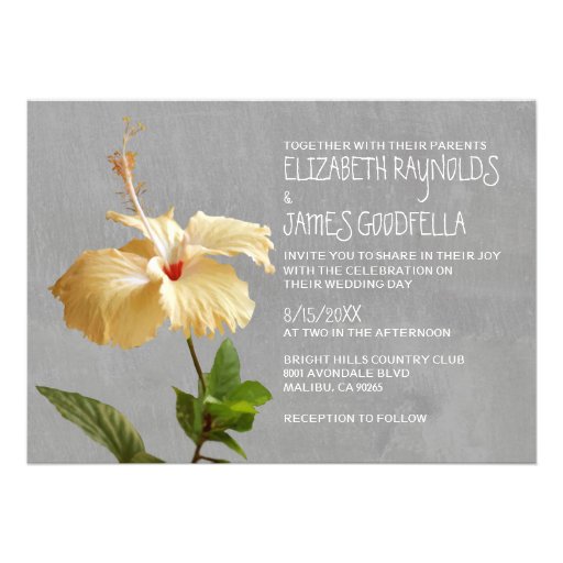 Hibiscus Wedding Invitations