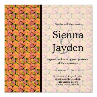 Hibiscus Wedding theme Custom Invites