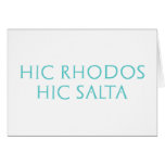hic rhodos hic salta greeting card
