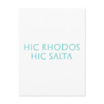hic rhodos hic salta postcards