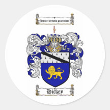 HICKEY FAMILY CREST -  HICKEY COAT OF ARMS STICKER
