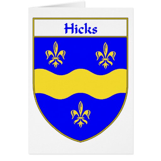 Hicks Coat of Arms/Family Crest Card Zazzle