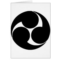 Hidari mitsudomoe, Japan Greeting Cards