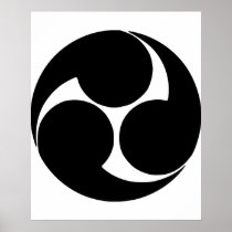 Hidari mitsudomoe, Japan Print