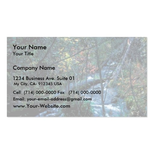 Hidden Creek in Fall Colors Business Card Templates