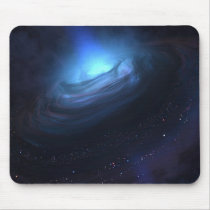 space, astronomy, sci-fi, blue, vortex, galaxy, desktop wallpaper, Mouse pad with custom graphic design