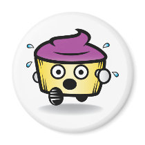 Hide your cupcakes! refrigerator magnet
