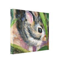 hiding aceo stretched canvas print