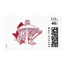 Hiding Behind a Giant Mushroom Postage