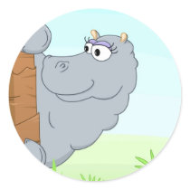 Hiding hippo stickers