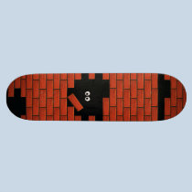 Hiding in the Dark Brick Wall Funny Cartoon deck skateboards