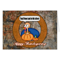 Hiding Turkey Thanksgiving Card cards