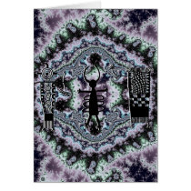 hieroglyph people fractal cards