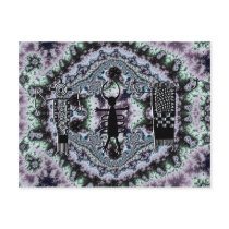 hieroglyph people fractal postcards