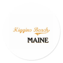 Higgins Beach Maine Classic Round Stickers