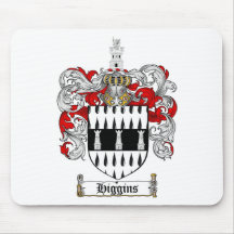 HIGGINS FAMILY CREST -  HIGGINS COAT OF ARMS MOUSE PADS
