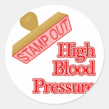 High Blood Pressure Round Stickers