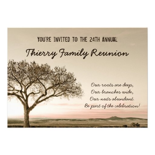 High Country Family Reunion Invitation (front side)