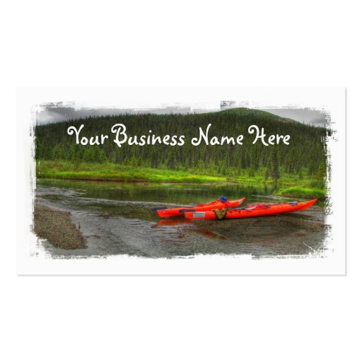 High Def Kayak Business Card Templates (front side)