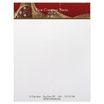High Drama in Red and Gold Personalized Letterhead