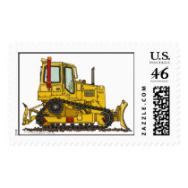 High Drive Bulldozer Dirt Mover Construction Stamp