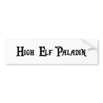 High Elf Paladin Bumper Sticker