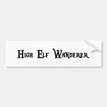 High Elf Wanderer Bumper Sticker