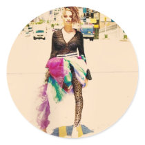high fashion 200 round stickers
