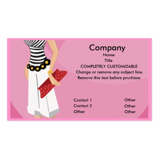 High Fashion Boutique Business Card template (front side)