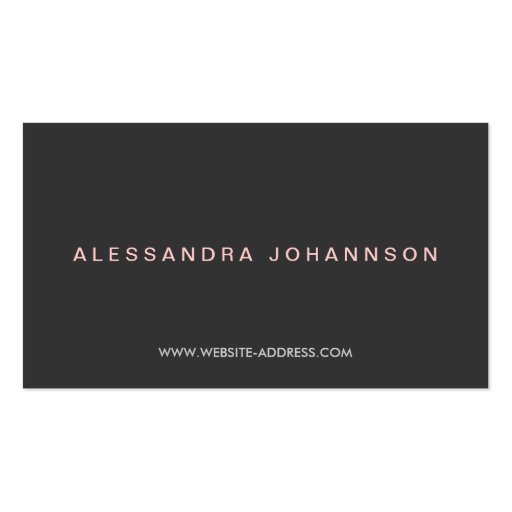 HIGH-FASHION LUXE No. 2 Business Card (front side)