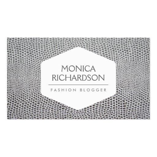 HIGH FASHION, STYLIST, BLOGGER, SNAKESKIN PRINT BUSINESS CARD TEMPLATES (front side)