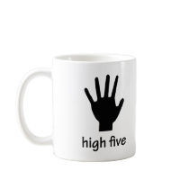 high five hand mugs by Tomaniac high five hand mugs