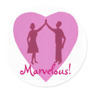 High Five male and female, Marvelous stickers sticker