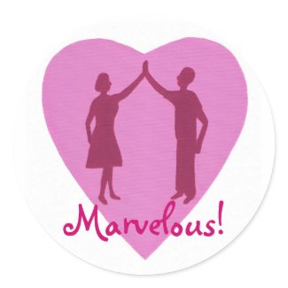 High Five male and female, Marvelous stickers sticker