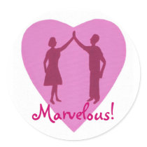 High Five male and female, Marvelous stickers by Cherylsart High Five male and female, Marvelous stickers