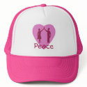 High five, male and female silhouette Peace hat by Cherylsart High five, male and female silhouette Peace hat