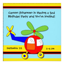 High Flying Airplane Birthday Party Invitations