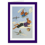 High-Flying Easter Bunnies -Vintage Easter Rabbit Cards
