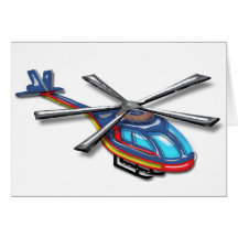 High Flying Helicopter Card