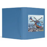 High Flying Helicopter Over Highways binders