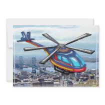 High Flying Helicopter Over the City Custom Announcements