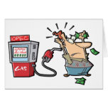 High Gas Prices Cartoon Characters cards
