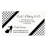 HIGH HEEL - PUMP IT UP BACK IN BLACK BUSINESS CARD