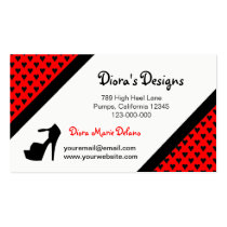 HIGH HEEL - PUMP IT UP CHERRY RED BUSINESS CARD