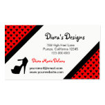 HIGH HEEL - PUMP IT UP CHERRY RED BUSINESS CARD
