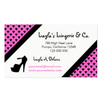 HIGH HEEL - PUMP IT UP SASSY PINK BUSINESS CARD