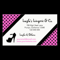 HIGH HEEL - PUMP IT UP SASSY PINK BUSINESS CARD