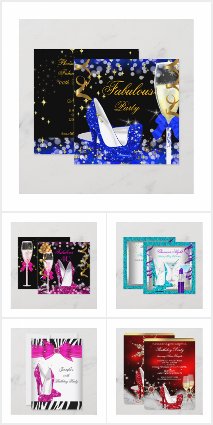 High Heel Shoes Birthday Invites
